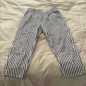 Everlane Black and White Gingham Casual Bottoms